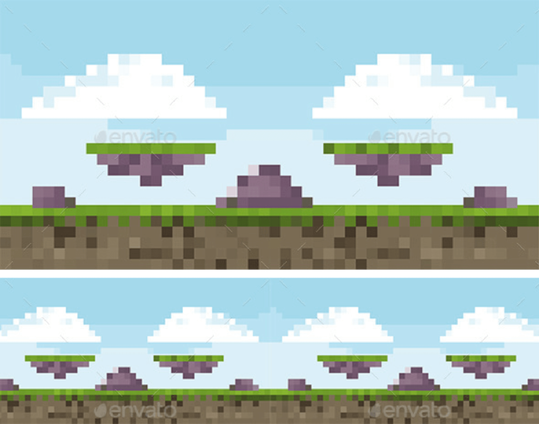 Um jogo estilo pixel art com super mario bros. plataforma de