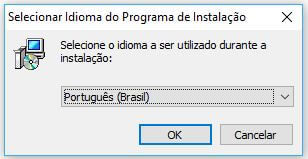 Instalando o GIMP selecionando idioma