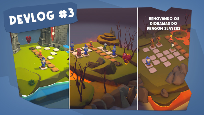 Tons de progresso — Renovando as cores dos dioramas do Dragon Slayers